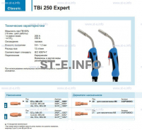 Горелка для полуавтоматической сварки TBi 250 Expert, длина 3 m. - st-e.info - Астрахань