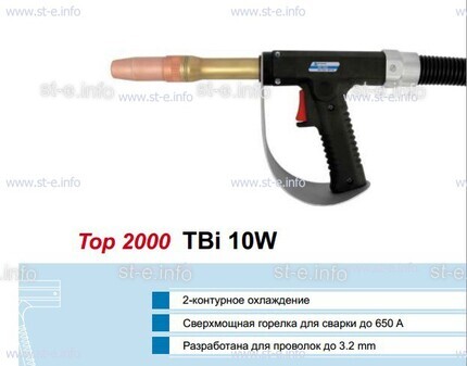 Горелка для полуавтоматической сварки TBiP 10W-black-RWZ (Pistol handle/straight), длина 5 м. - st-e.info - Астрахань