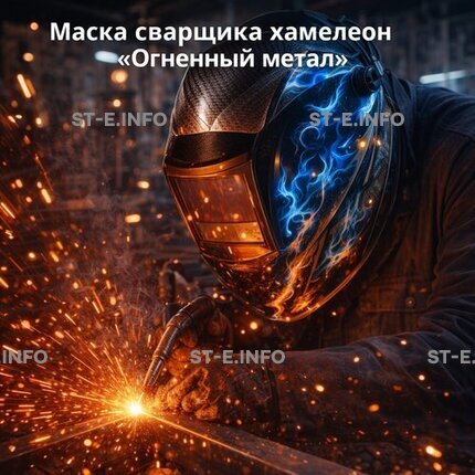 Маска сварщика хамелеон «Огненный метал» (YXE-718G PRO) - st-e.info - Астрахань