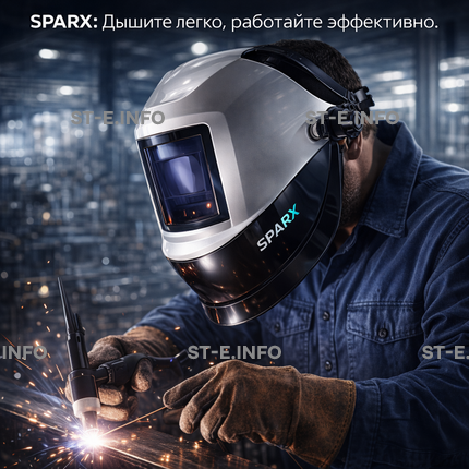 Маска сварщика Sparx с устройством подачи воздуха - st-e.info - Астрахань